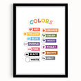 Colors Learning Wall Art - Kids Educational Color Chart Poster
