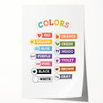 Colors Learning Wall Art - Kids Educational Color Chart Poster