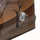 Large abstract wall art depicting the Namibian scenery in muted earth tones on acrylic glass.