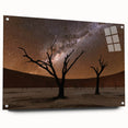 Acrylic print of a Namibian landscape in earthy tones, suitable for dining room or bedroom decor.