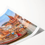 Extra large rolled print featuring line art flowers in soft grays and whites, ideal for large living room wall art.