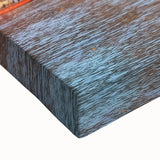 Black and white landscape art painting of a serene Indian scenery on large stretched canvas, suitable for bedroom wall art.