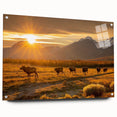Acrylic glass print of Yukon scenery in muted earth tones, suitable for bedroom or dining room decor.