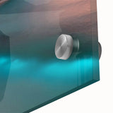 Large abstract wall art featuring vibrant Caribbean scenery on acrylic glass, ideal for dining room ambiance.