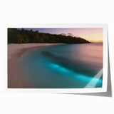 Rolled print of a Caribbean Puerto Rican scenery, with vibrant greens and blues, ideal for art wall dining room.