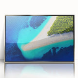 Large framed acrylic print of a Croatian landscape in muted earth tones, ideal for modern art wall decor.