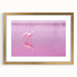 Abstract art print depicting a European landscape in muted gold and blue tones on a framed canvas.