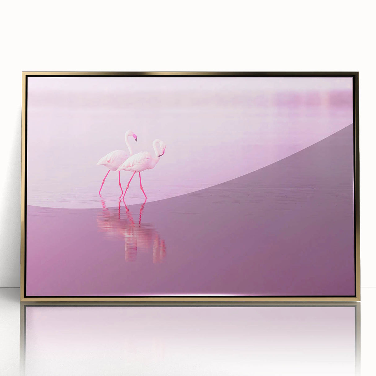 Art deco poster of a scenic European Cyprus landscape in muted gold tones on framed acrylic, ideal for modern art wall decor.