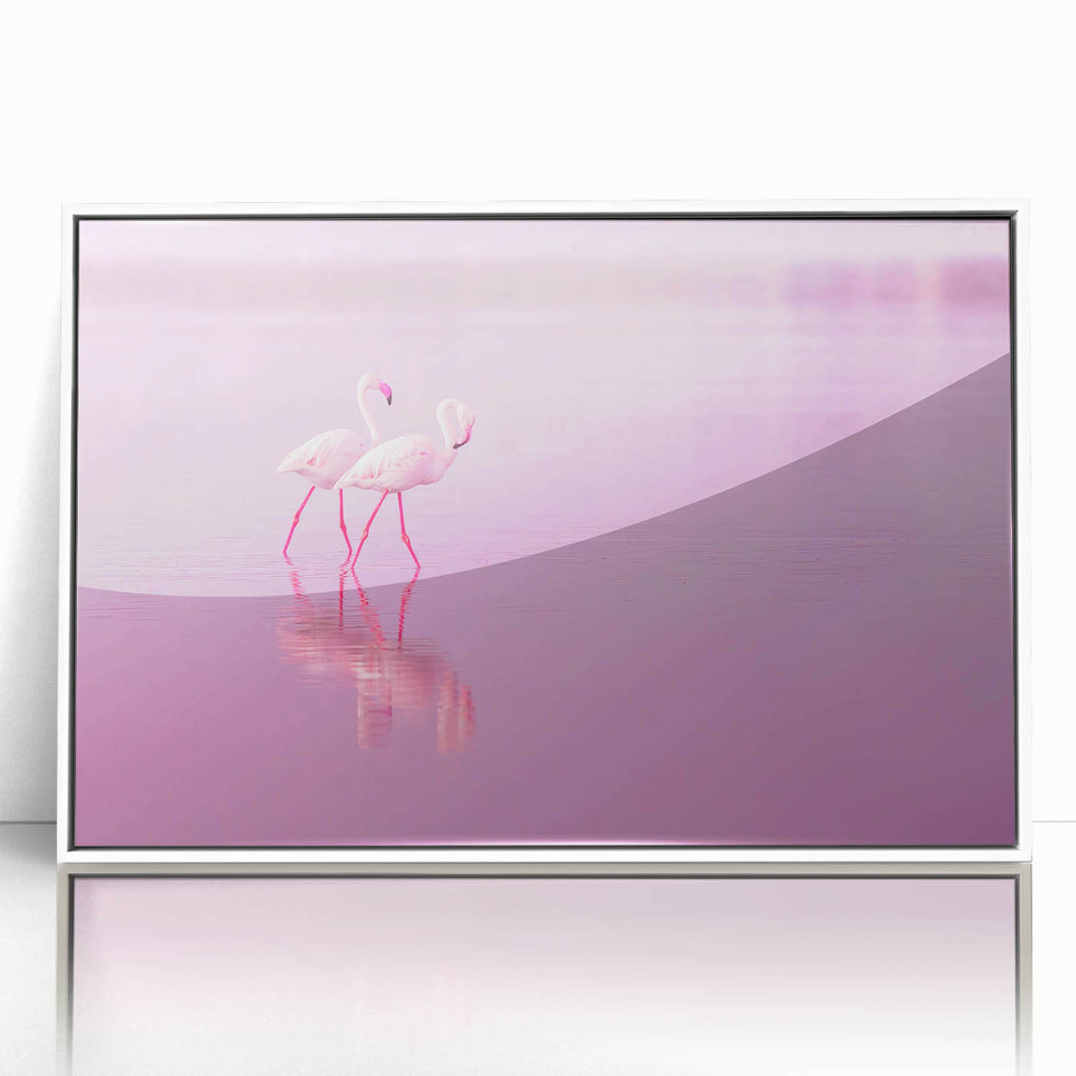 Mid-century modernist art depicting a European Cyprus landscape in muted earth tones on a framed acrylic print.