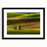 Extra large abstract art print of a vibrant, colorful Czech Republic scenery on a textured canvas.