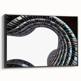 Black and white vintage poster art on framed canvas depicting a serene Denmark landscape, ideal for bedroom wall decor.