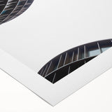 Art deco poster of a serene Denmark landscape in muted earth tones, printed on rolled canvas, suitable for dining room decor.