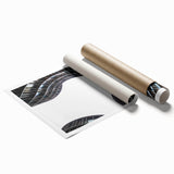 Extra large rolled print of a Danish landscape with vibrant green fields and a blue sky, ideal for classy bathroom wall art.