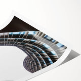 Extra large wall art featuring line art flowers in black on white, rolled print format, suitable for large living room decor.