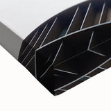 Black and white landscape art painting of a serene Danish scenery on large stretched canvas, suitable for bedroom wall decor.