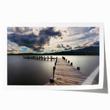 Rolled print of Cumbria countryside with muted green and brown tones, ideal for art wall dining room.