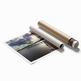 Extra large rolled print of Cumbria, England scenery featuring soft floral elements in pastel shades.