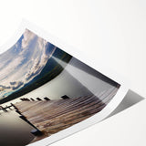 Extra large wall art featuring line art flowers in soft pastel shades on a rolled canvas, ideal for large living room decor.