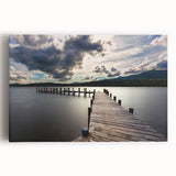 Black and white photo of Cumbria landscape on stretched canvas, ideal for kitchen wall art.