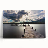 Black and white photograph of Cumbria landscape on stretched canvas, ideal for kitchen wall art.