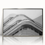 Large art print of London scenery in muted hues on a silver-framed acrylic, suitable for modern art wall decor.