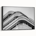 Black and white wall art of London scenery on framed canvas, suitable for bedroom decor.