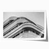 Rolled print of a London scenery with floral accents in soft pastel colors, ideal for dining room wall art.