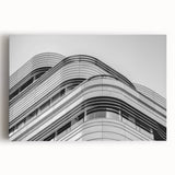 Black and white stretched canvas of London scenery, ideal for kitchen wall art or bedroom decor.