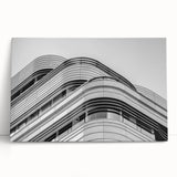 Black and white large art print of the London skyline on stretched canvas, suitable for kitchen wall art.