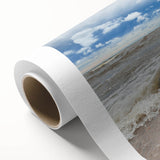 Art Deco poster of a European Estonian scenery in muted greens and blues on rolled canvas.