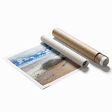 Extra large rolled print of a floral scene in Estonia, with soft pastel shades, ideal for classy bathroom wall art.