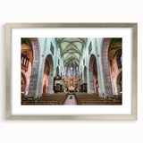 Extra large wall art featuring an abstract depiction of the French Alps in textured grays and whites, framed in silver.