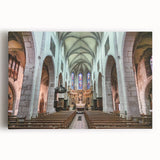 Black and white photograph of the French Alps on stretched canvas, ideal for kitchen wall art or bedroom decor.