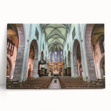 Black and white stretched canvas of the French Alps scenery, ideal for kitchen wall art.