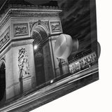 Large abstract depiction of Paris on acrylic glass in mid-century modernist style, ideal for dining room art.