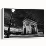 Vintage poster art of Paris with vibrant colors on framed canvas, ideal for living room decor.