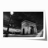 Extra large rolled print of Paris scenery with vibrant floral elements, ideal for art wall dining room.