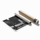 Extra large rolled print of a Parisian street scene in muted watercolor tones, ideal for classy bathroom wall art.