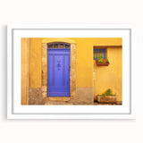 Textured art depicting an abstract European scenery in muted earth tones on a white-framed canvas.