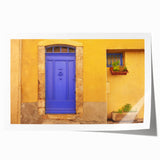 Rolled print of Provence scenery with vibrant floral elements in pastel colors, suitable for dining room wall art.