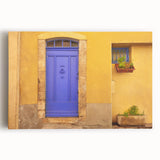 Lavender fields in Provence in black and white on large stretched canvas, ideal for kitchen wall art.