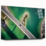 Large abstract wall art of Bavarian scenery in muted earth tones on acrylic glass, ideal for bedroom or dining room decor.