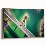 Framed canvas of a vintage Bavarian landscape in muted earth tones, ideal for bedroom wall art.