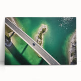 Black and white stretched canvas of Bavarian scenery, ideal for kitchen wall art.