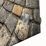 Mid-century modernist acrylic print of Rome scenery in muted earth tones, ideal for dining room art.