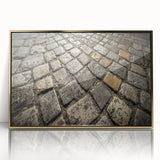 Art deco poster of Rome scenery featuring muted gold and ivory tones on acrylic, ideal for modern art wall decor.