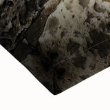 Large art depicting a black and white landscape painting of Rome on stretched canvas, suitable for bedroom wall decor.