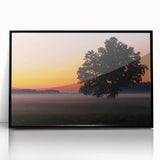 Large abstract wall art depicting a European cityscape in muted gray and blue tones, framed in black acrylic.