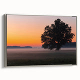 Framed canvas depicting a vintage-style Latvian landscape, featuring vibrant colors on a black background.