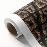 Art deco poster of Barcelona scenery on rolled canvas, with pastel shades, ideal for nursery wall art.